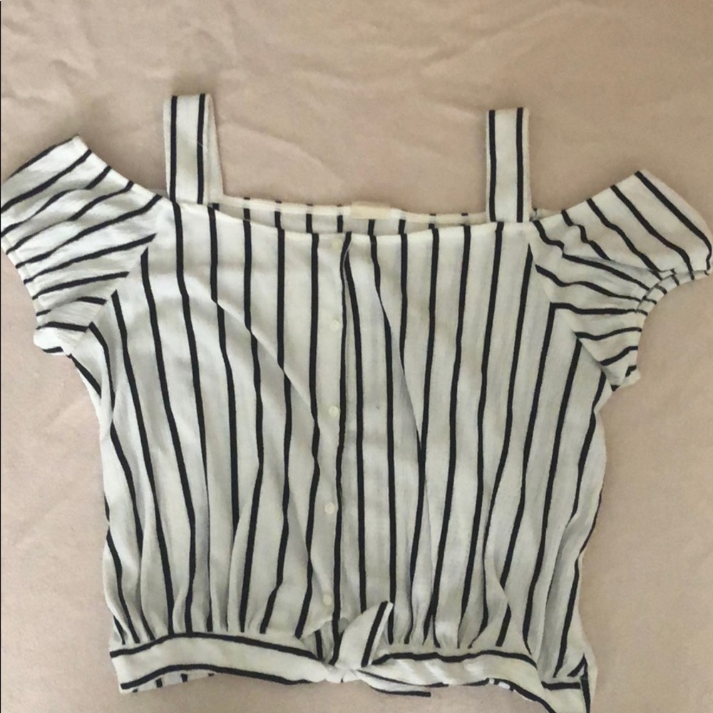 Black and White Striped Shirt